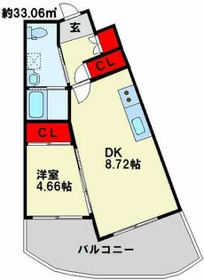 BRIS中井【205号室】の間取り