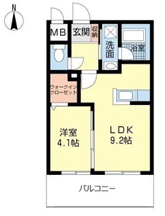 ファルフォーレ東大利【0203号室】の間取り