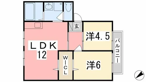ハイツしらさぎ【2階】の間取り
