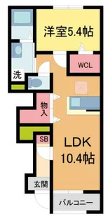 フォレスト宝塚II【103号室】の間取り