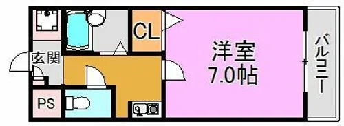 エスポワール吉川【6階】の間取り
