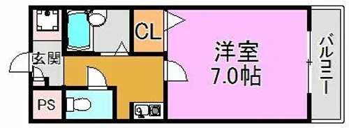 エスポワール吉川【6階】の間取り