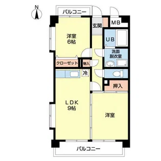 アーバンリブⅡ【0303号室】の間取り
