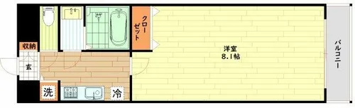 大阪府大阪市西区本田2丁目【マンション】の間取り