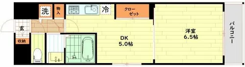 大阪府大阪市西区江戸堀3丁目【マンション】の間取り