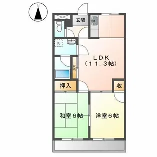 メゾンドフジ117【2階】の間取り