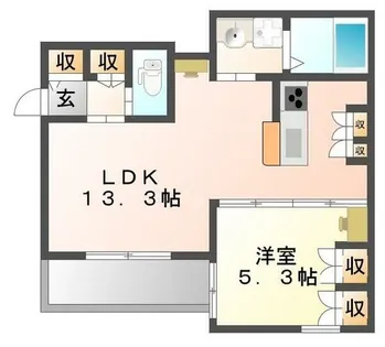 メルベージュ【3階】の間取り