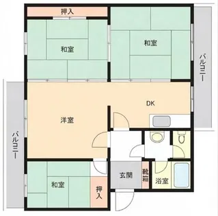 フラワリータウン二色の浜A棟【306号室】の間取り