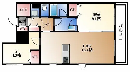 クラシタイヤー呉服町【6階】の間取り