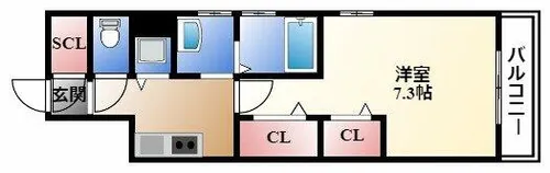 クラシタイヤー呉服町【4階】の間取り