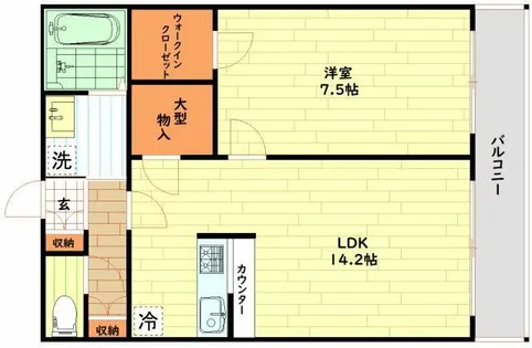 大阪府大阪市西区立売堀6丁目【マンション】の間取り