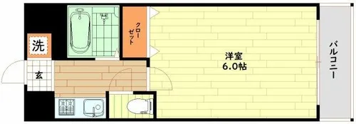 大阪府大阪市西区南堀江3丁目【マンション】の間取り