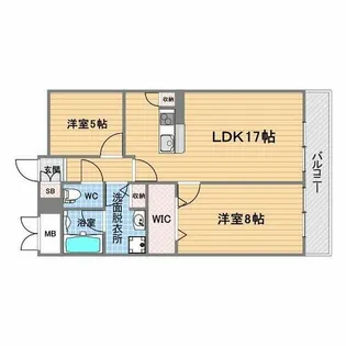 シャルム甲子園口【2階】の間取り