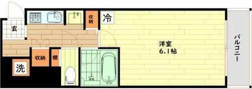大阪府大阪市中央区玉造1丁目【マンション】の間取り