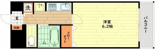 大阪府大阪市中央区南船場1丁目【マンション】の間取り