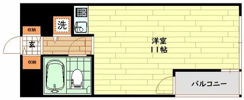 大阪府大阪市中央区高津3丁目【マンション】の間取り