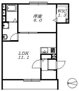 リッジライン南【303号室】の間取り