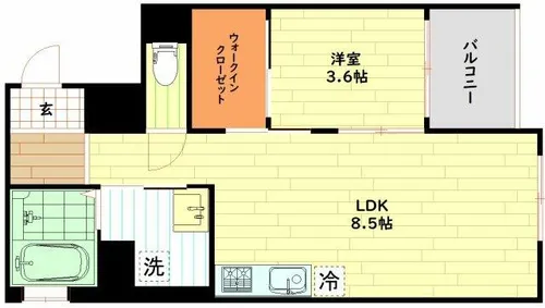 大阪府大阪市中央区内久宝寺町2丁目【マンション】の間取り