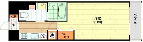 大阪府大阪市中央区上本町西1丁目【マンション】の間取り