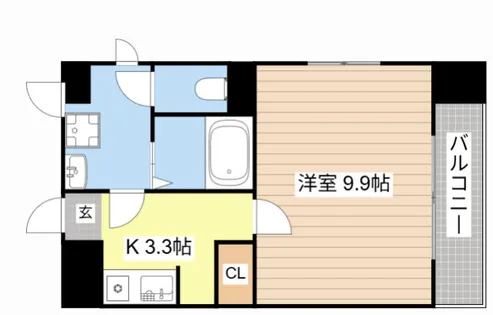 八日市桜館【5-A号室】の間取り
