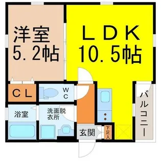 LUCE(ルーチェ)【3階】の間取り