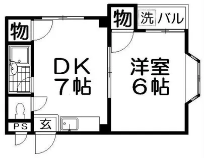 フリーディオ中木田【1階】の間取り