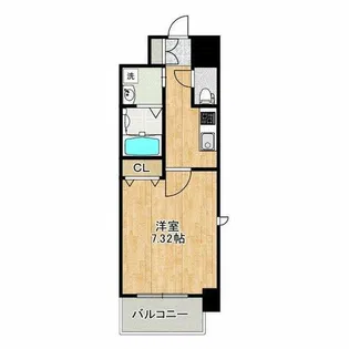 クローバー・ソレイユ南田辺【6階】の間取り