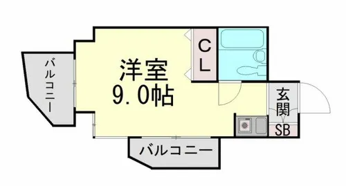 サムティ灘駅前【4階】の間取り