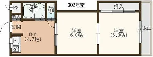 カンナハイツ【3階】の間取り