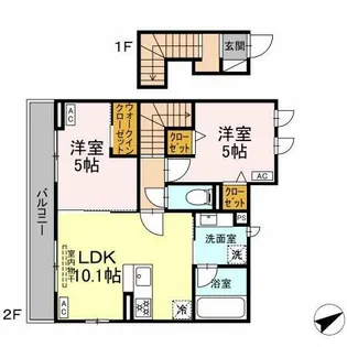 エスポワール呉竹【2階】の間取り