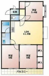シャンピア【4階】の間取り