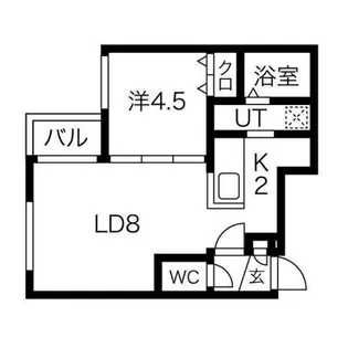 キングハウス豊平4条9丁目【4階】の間取り