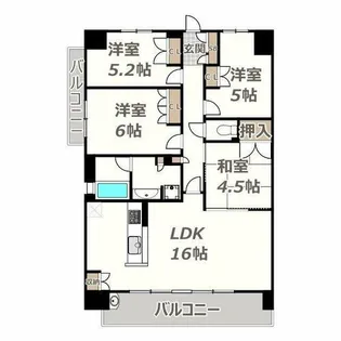メイツ阿倍野【2階】の間取り