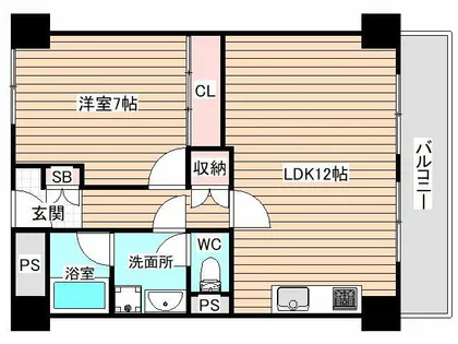 福島スカイハイツ【7階】の間取り