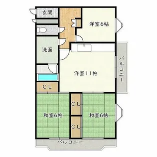 グリーンハイム諏訪の森【3階】の間取り