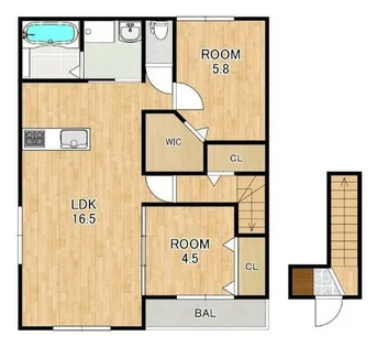 メイプルヒル【2階】の間取り