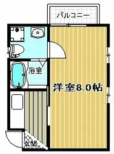 メゾンソレイユ滝谷【1階】の間取り