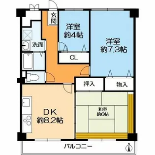 伊丹駅前ファミリーハイツ【5階】の間取り