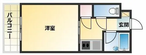 ロータリーマンション萱島西【2階】の間取り