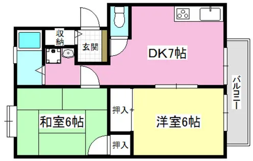 サンハイツ千原【2階】の間取り