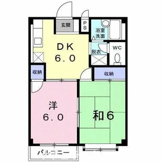 マルマンハイツB【2階】の間取り