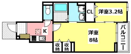モデッサフェリーチェ【1階】の間取り