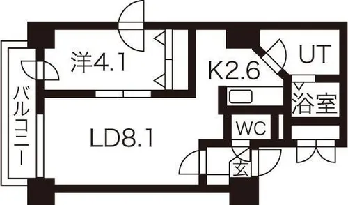 アクアリオ冴【2階】の間取り