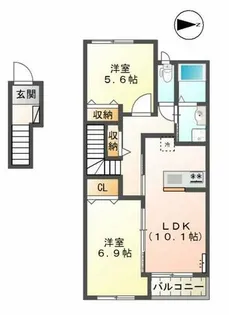 グレーシアK&S Ⅱ【2階】の間取り