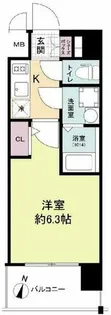 エスリードレジデンス大阪福島シティウエスト【8階】の間取り