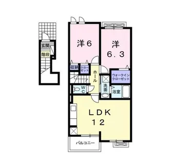 カーサスカイⅠ【2階】の間取り