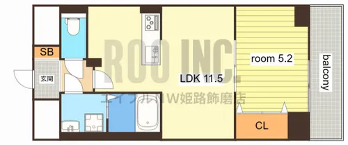 MISTRAL姫路駅前Ⅴ忍町【3階】の間取り