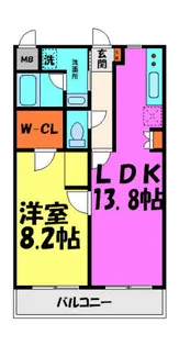 CLAIR美園(クレールミソノ)【1階】の間取り