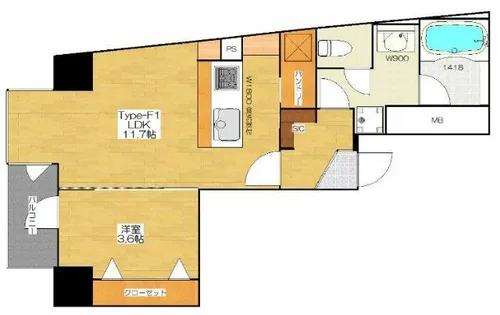 BRAVE北浜【6階】の間取り