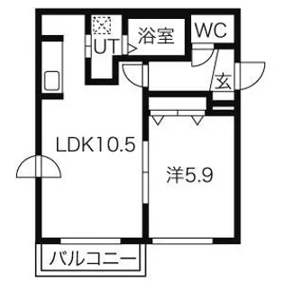 ロジュマン・エスポワールⅧ【4階】の間取り